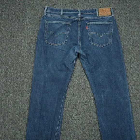 Levis Jeans Men 36x32 Blue 511 White Oak Cone Denim Selvedge Straight 5 Pocket